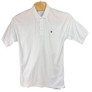 Vintage Knights Of Roundtable Polo Shirt Men XL White Classic Fit Embroidered